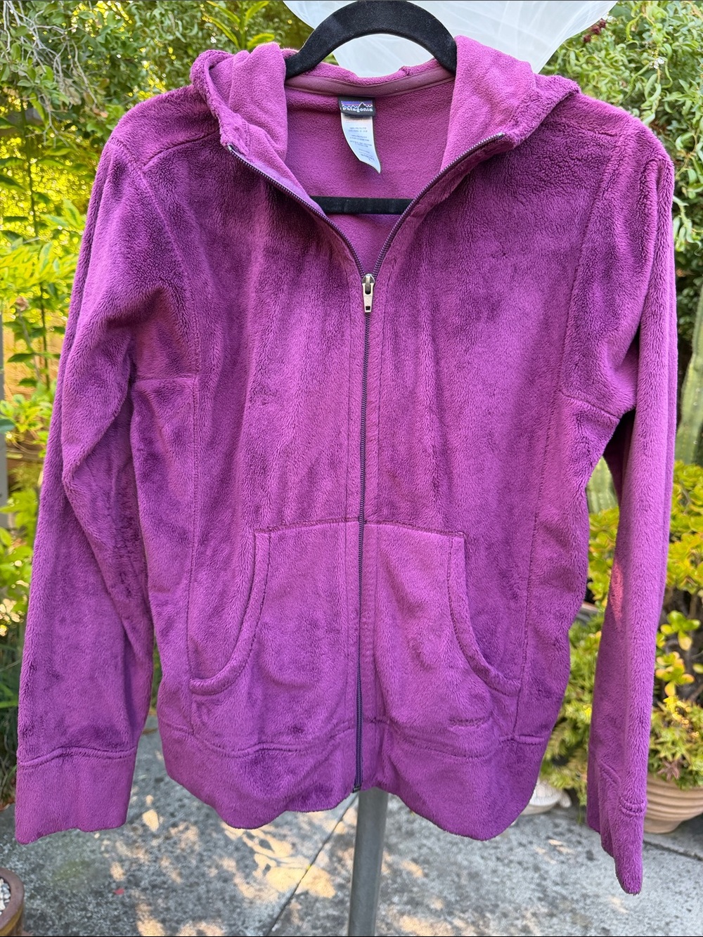 Patagonia Plum Plush Full-Zip Teddy Jacket with Hood